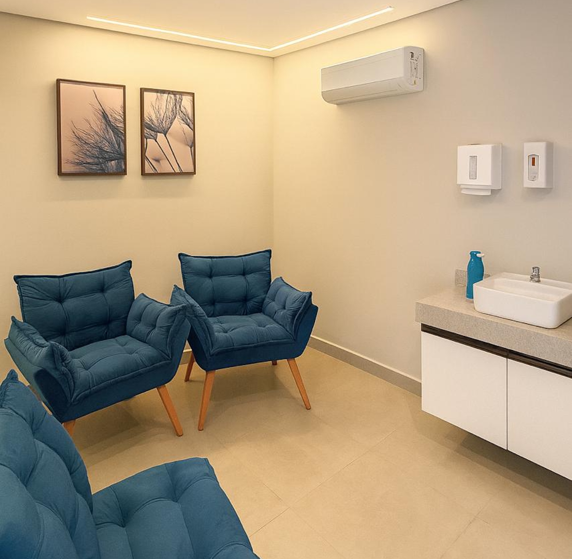 Sala de atendimento em psicologia da clínica Incrivelmente